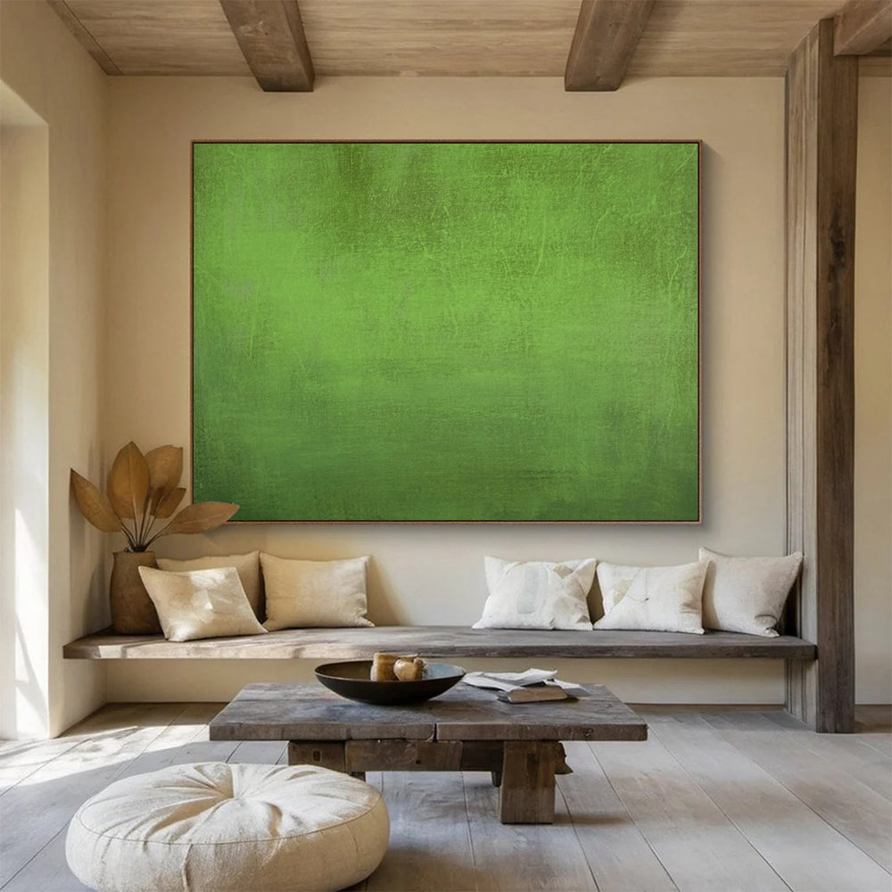 Deep Green Textured Canvas - Earthy Abstract Art CT1792