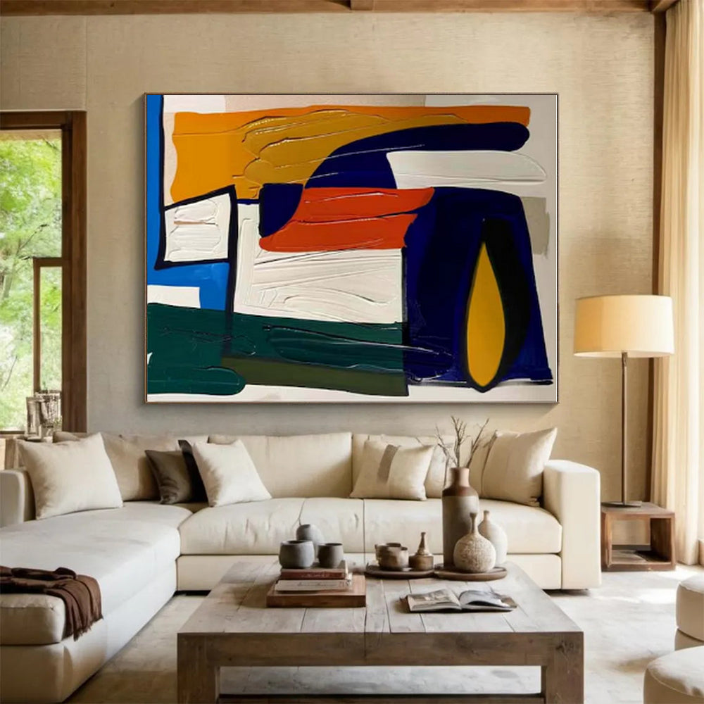 “Geometric Color Block Art”,Abstract Geometric Art CT0620
