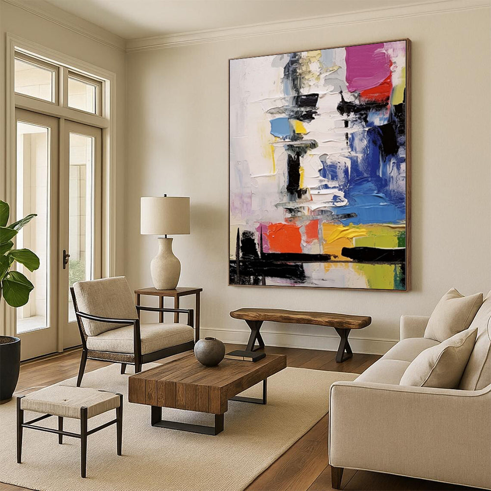 “Colorful Layered Abstract” Impressionistic Acrylic Art CT0239