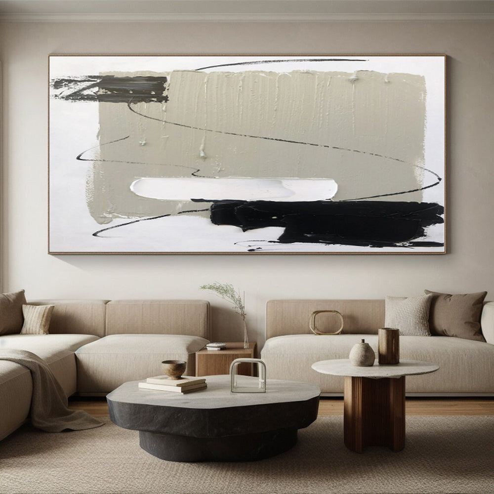 “Gray - Black - White Minimalist Abstraction” - Abstract Minimalist Art CT0502