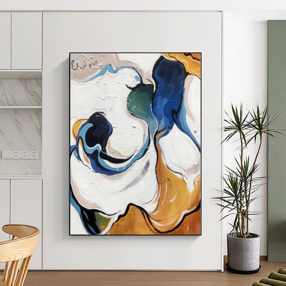 “Fluid Color Swirls” Abstract Acrylic Art CT0290