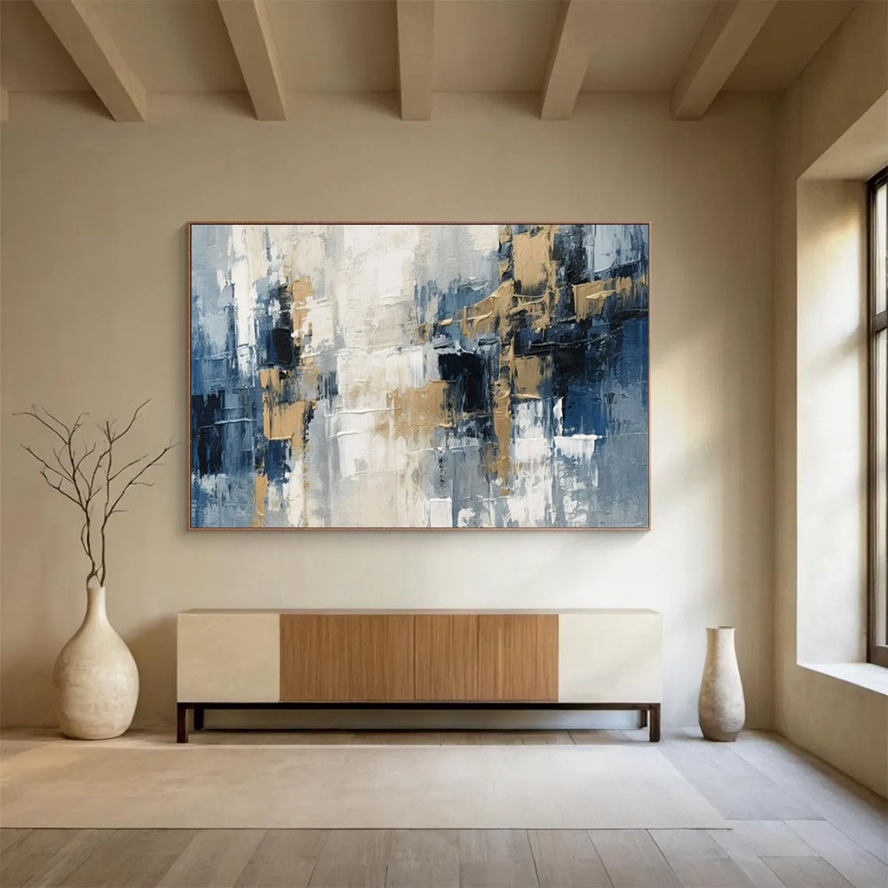 “Urban Abstract Fusion” – Abstract Cityscape Acrylic Painting CT1706