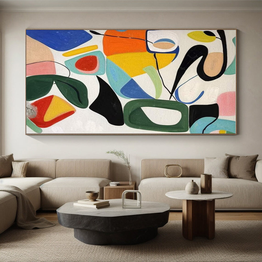 “Colorful Geometric Shapes”,Abstract Geometric Art CT0625