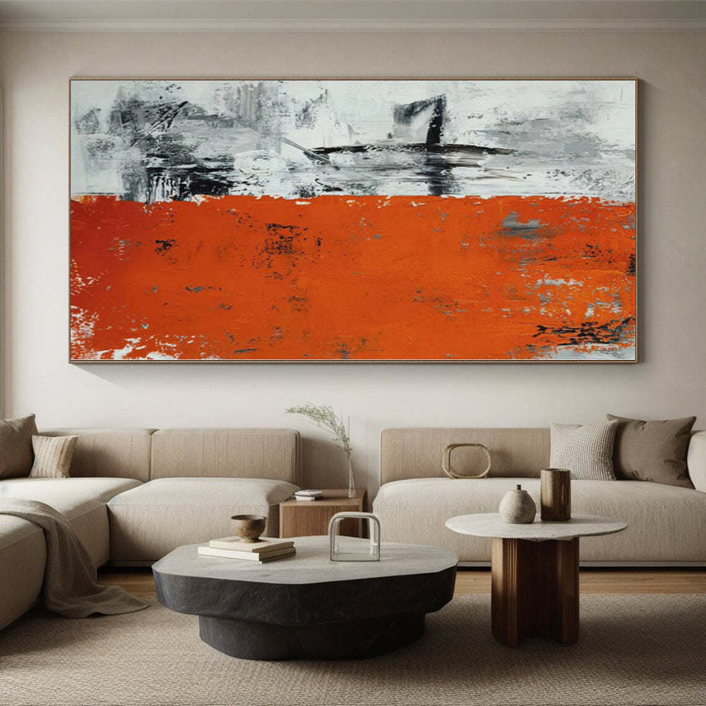 “Stacked Black Forms” Abstract Acrylic Art CT0315