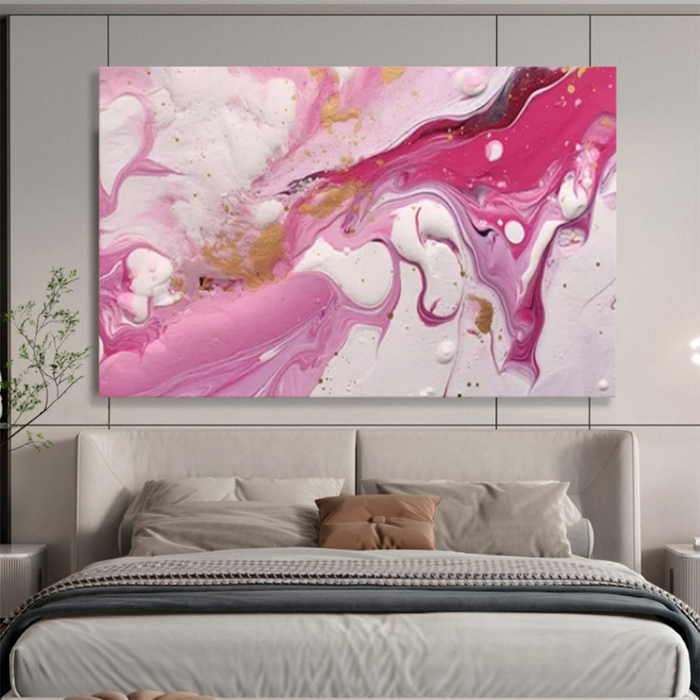“Pink - Gold Marbled Dream” - Pinks, whites, golds; swirling, marbled patterns with gold flecks CT1617
