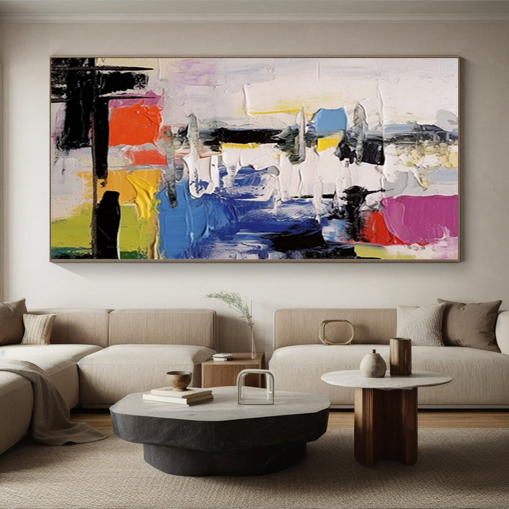 “Colorful Layered Abstract” Impressionistic Acrylic Art CT0239