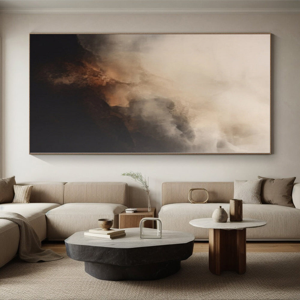 “Misty Brown and Grey Tones”,Abstract Landscape - Inspired Acrylic Painting CT0521