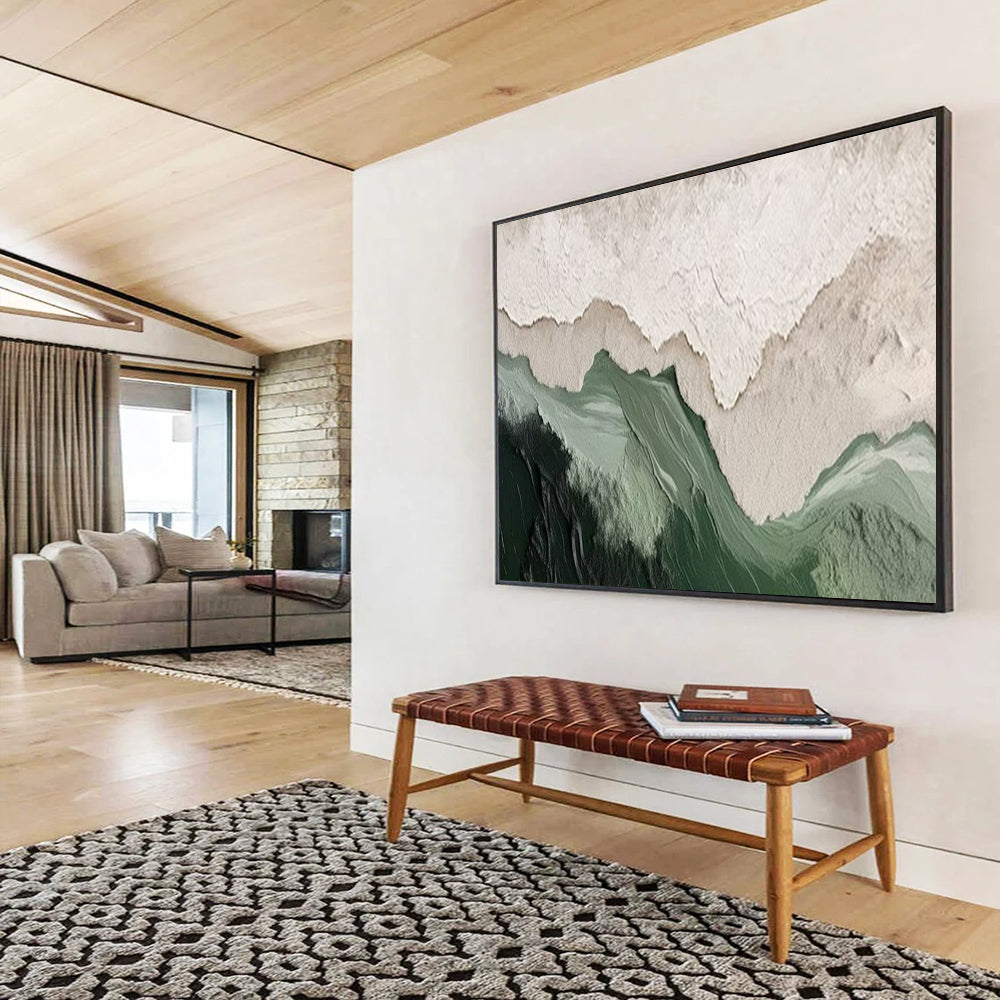 “Layered Mountain Silhouettes” – Textured Landscape Acrylic Painting CT1750