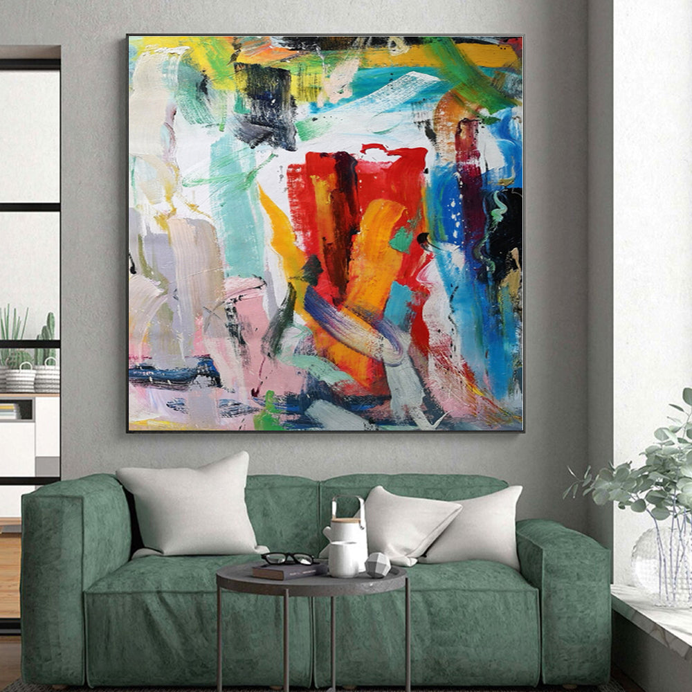 “Colorful Urban Abstraction” - Abstract Expressionist Art CT0473