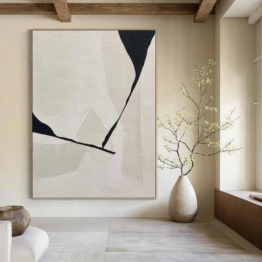 “Neutral Tones with Black Accents” Layered Collage Art CT0147