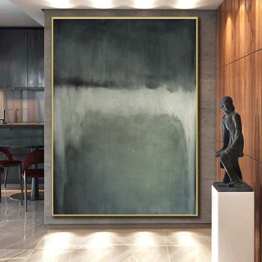 “Grey - White Abstract Wash”,Abstract Minimalist Art CT0630