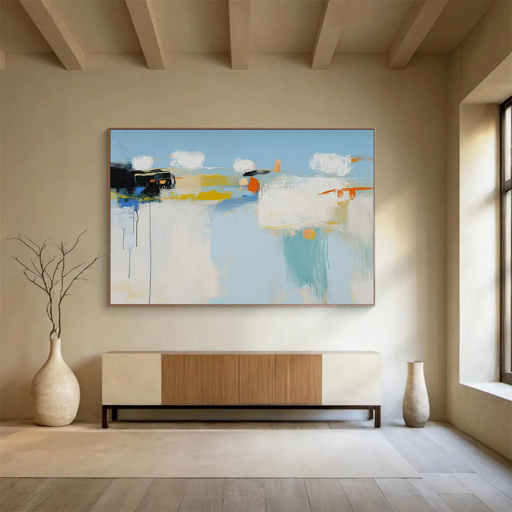 “Colorful Abstract Composition” – Abstract Expressionist Acrylic Painting CT1757