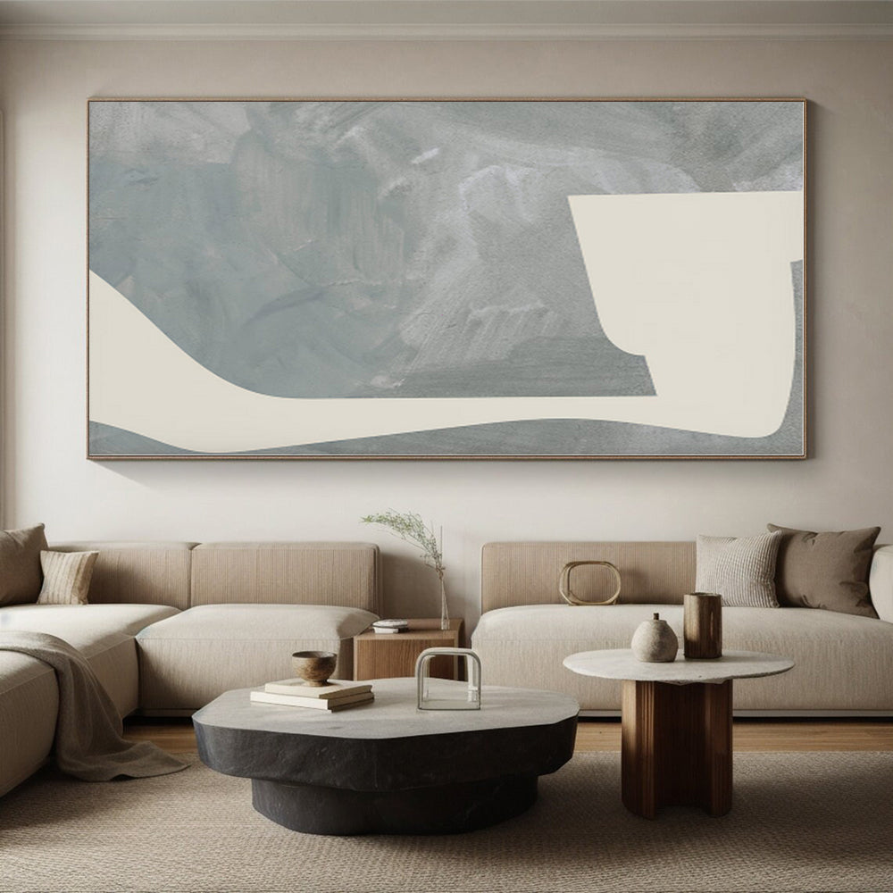 “Evolving Gray - Beige Forms” - Abstract Minimalist Art CT0437