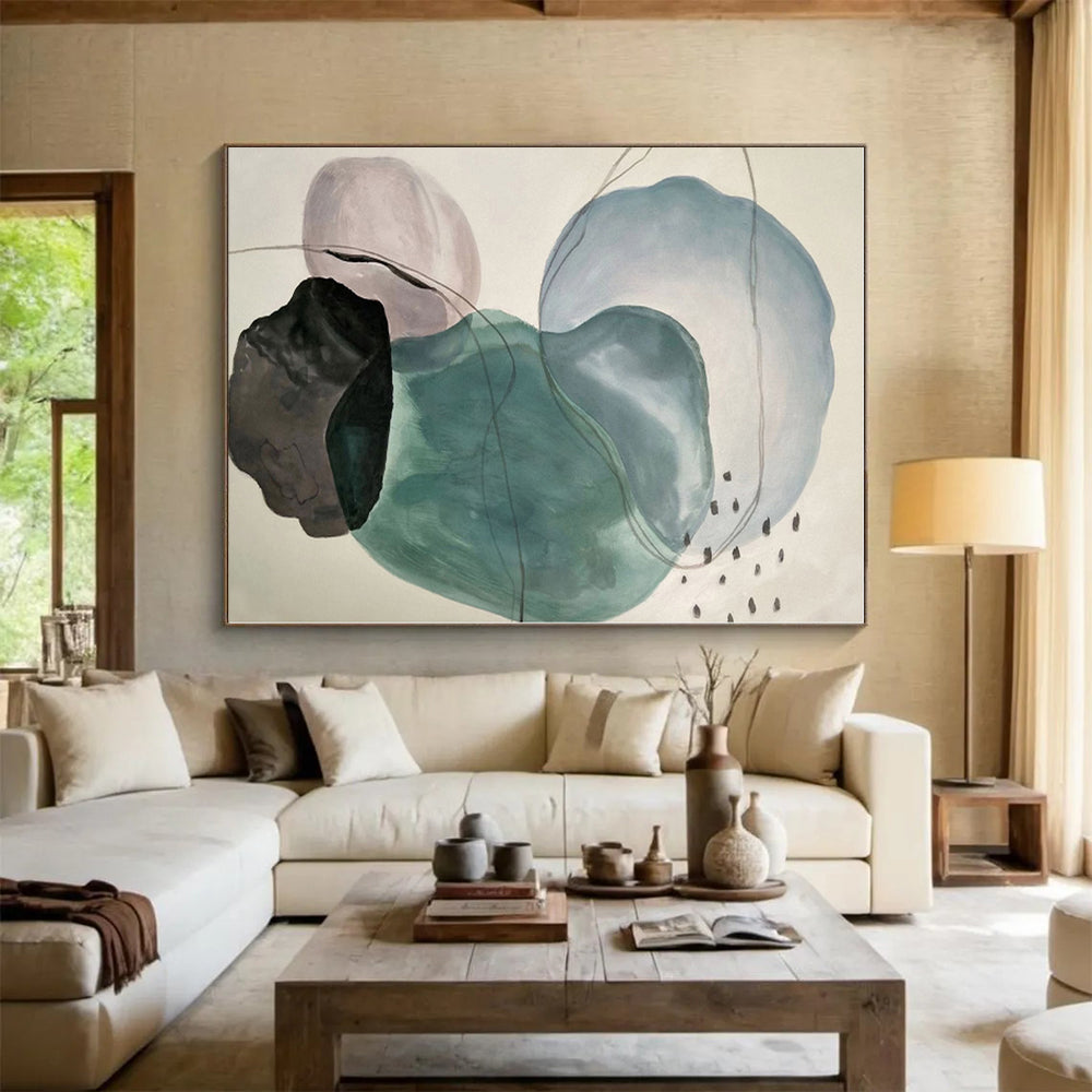 “Soft Color Shapes Abstraction” - Abstract Minimalist Art CT0461