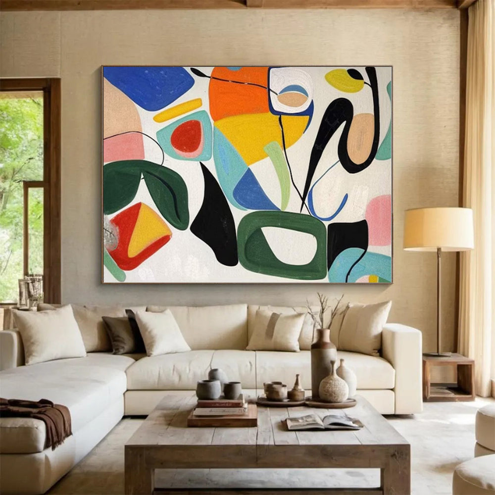 “Colorful Geometric Shapes”,Abstract Geometric Art CT0625