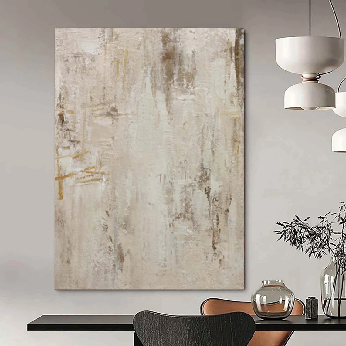 “Neutral Textured Morning Haze” Acrylic Painting CT0135