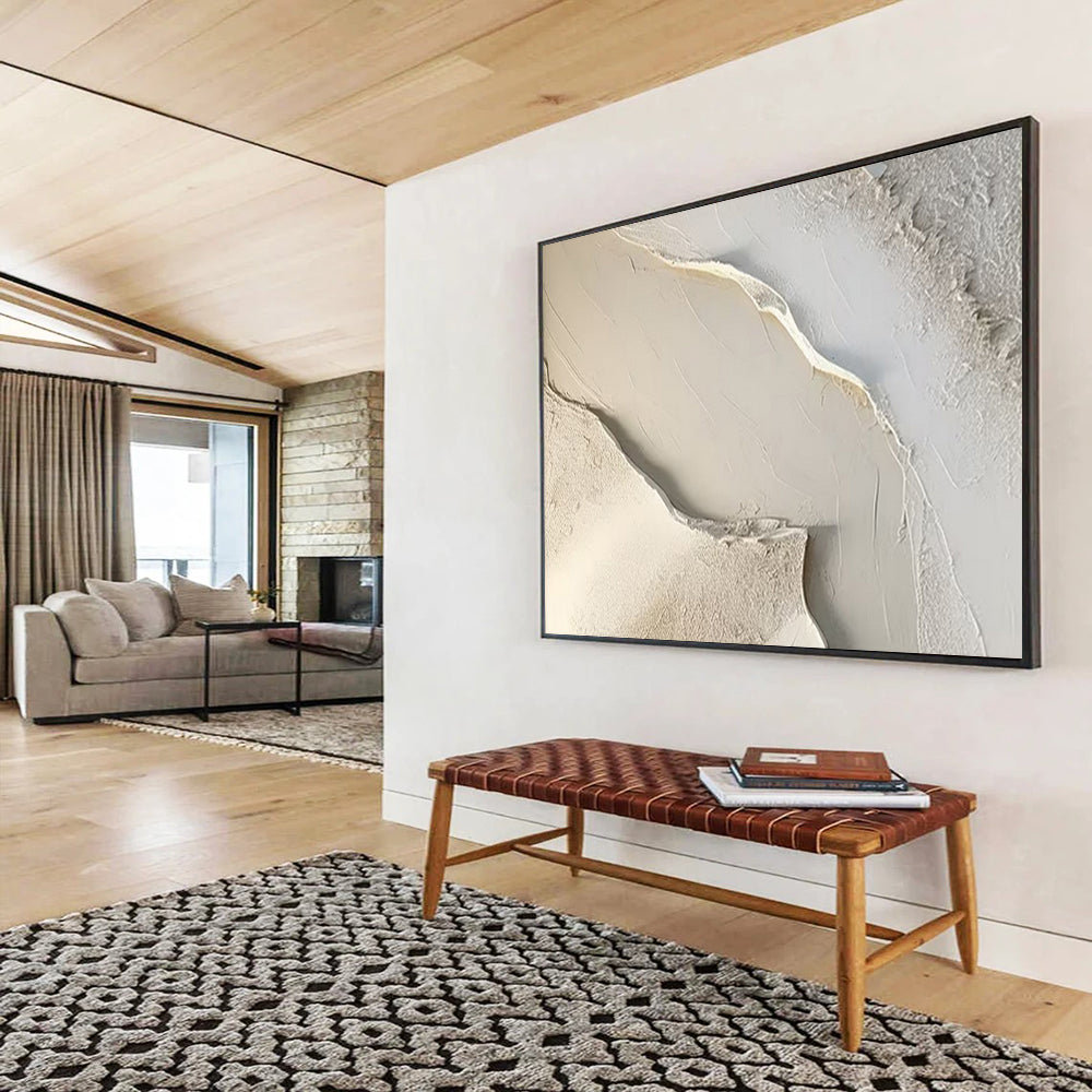 “Textured Neutrals” - Soft whites, beiges; layered, tactile abstract forms CT1512