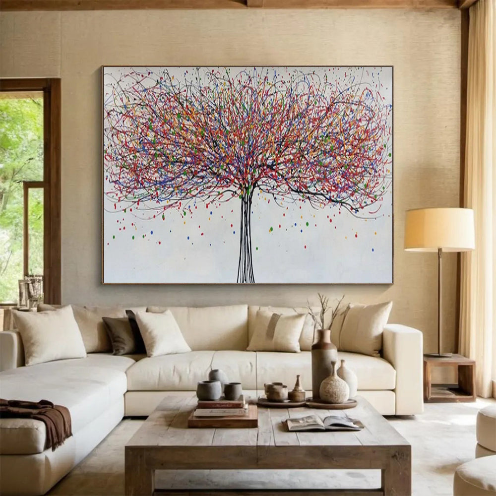 “Rainbow Canopy Tree” – Abstract Acrylic Painting CT1727