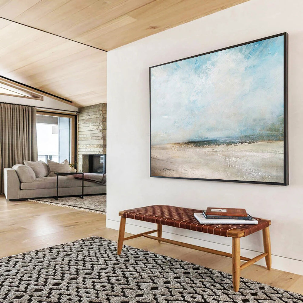 Abstract beach scene with a vast sky and a distant shore CT1670