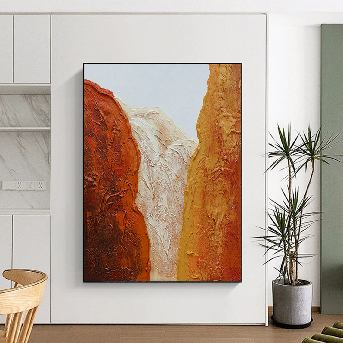 “Textured Canyon Cliffs”,Impasto Landscape Art CT0648