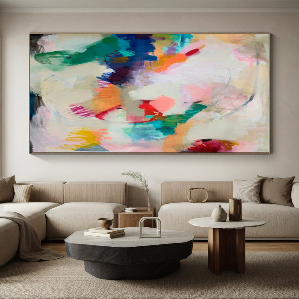 “Colorful Free - form Collage”,Abstract Expressionist Art CT0597