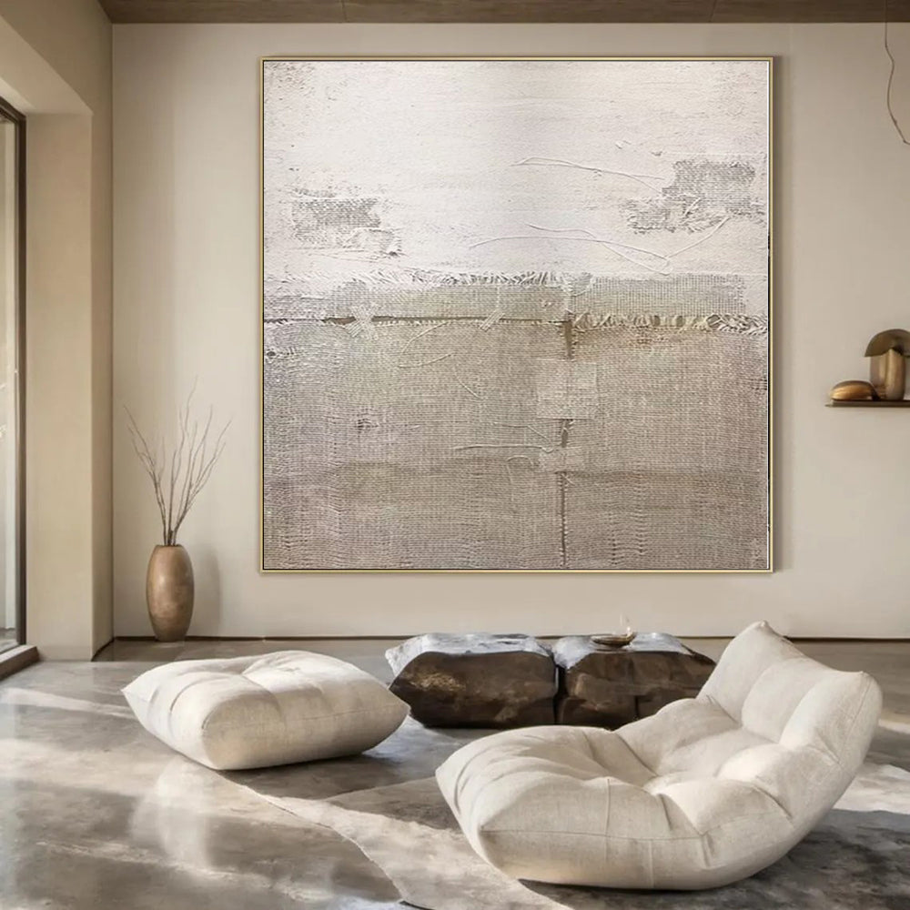 Oversized Custom Hand-Painted Abstract Painting for Office & Hotel Outdoor Terraces