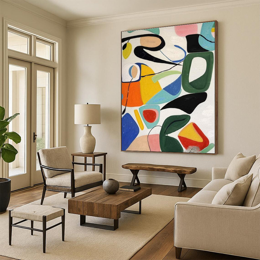 “Colorful Geometric Shapes”,Abstract Geometric Art CT0625