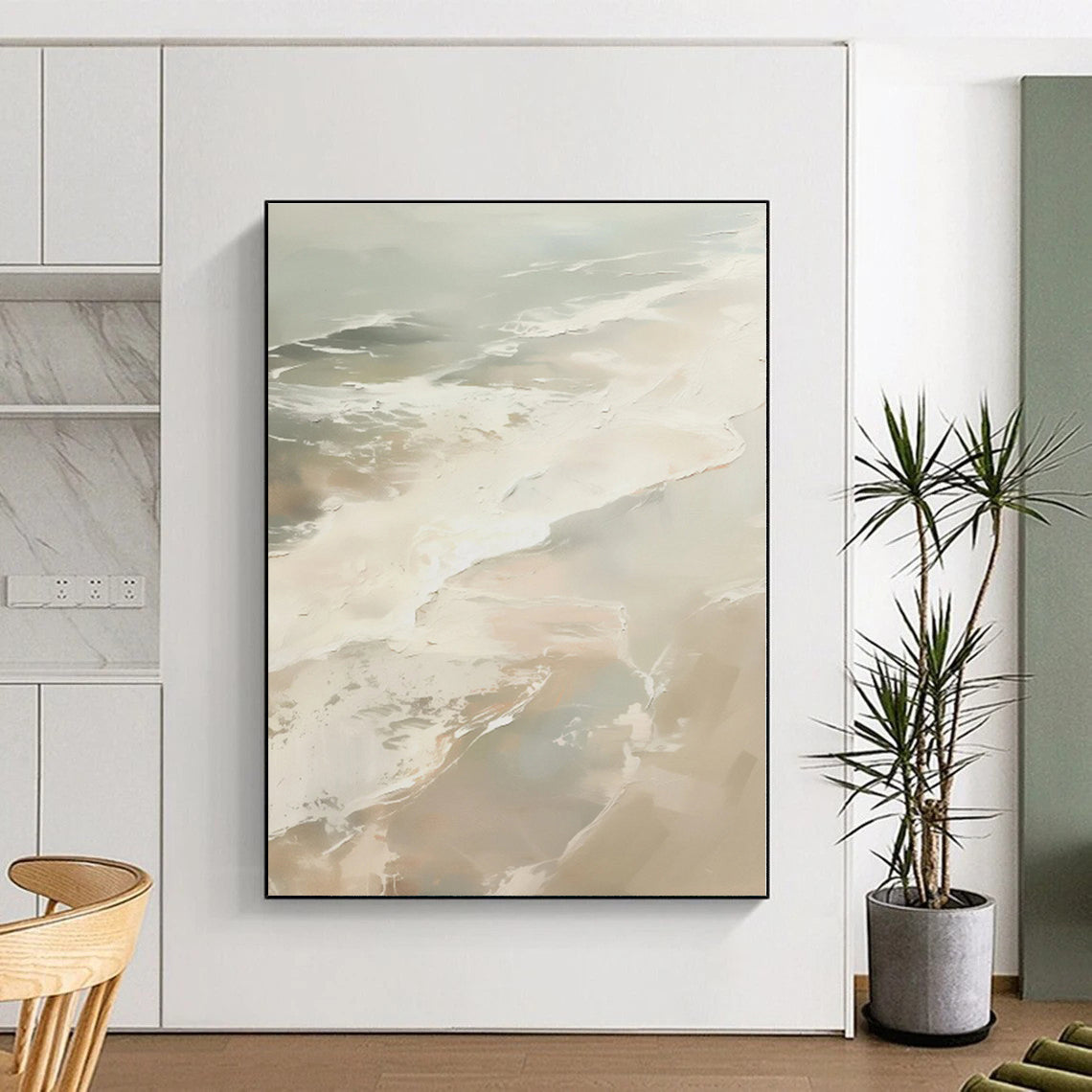 “Soft - Toned Abstract Beach” - Abstract Minimalist Art CT0421