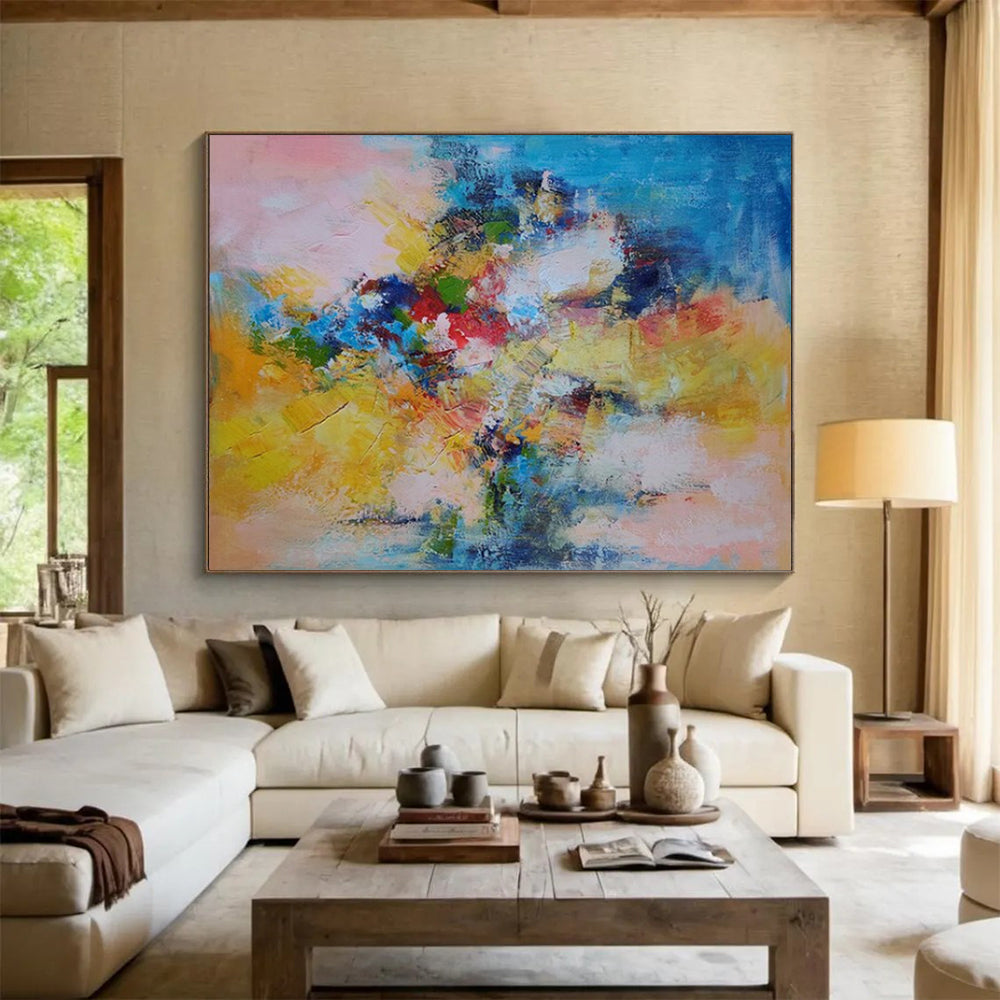 “Blurred Blooms” – Abstract Floral Acrylic Painting CT1740
