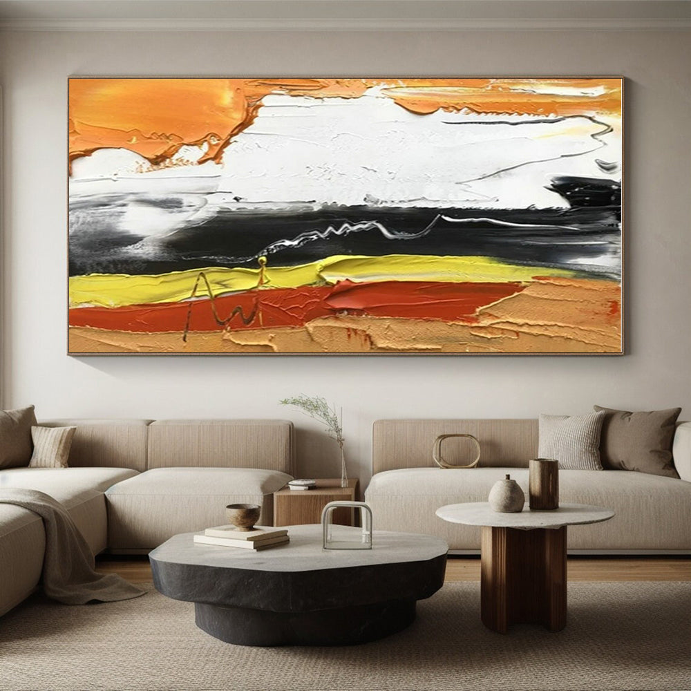 “Colorful Textured Strokes on White”,Abstract Expressionist Art CT0612