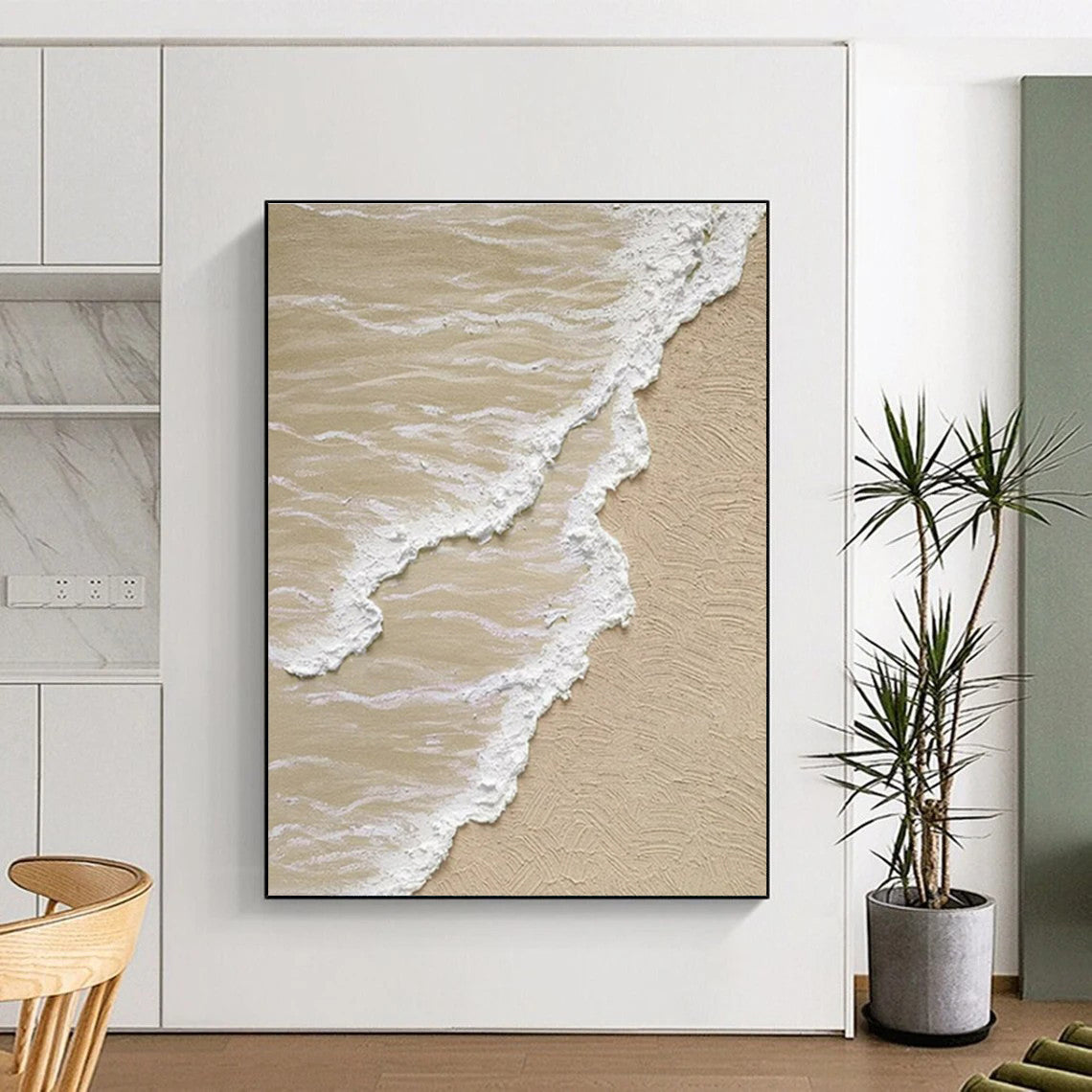 “3D Beach Wave Texture”,Textured Landscape Style CT0662