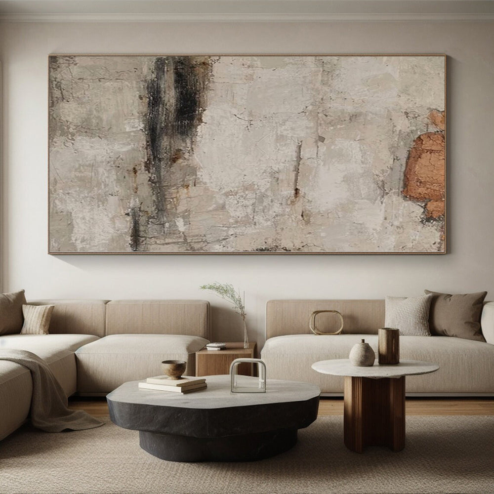 “Aged Textured Surface” - Abstract Art with Grays, Browns, Blacks CT0101