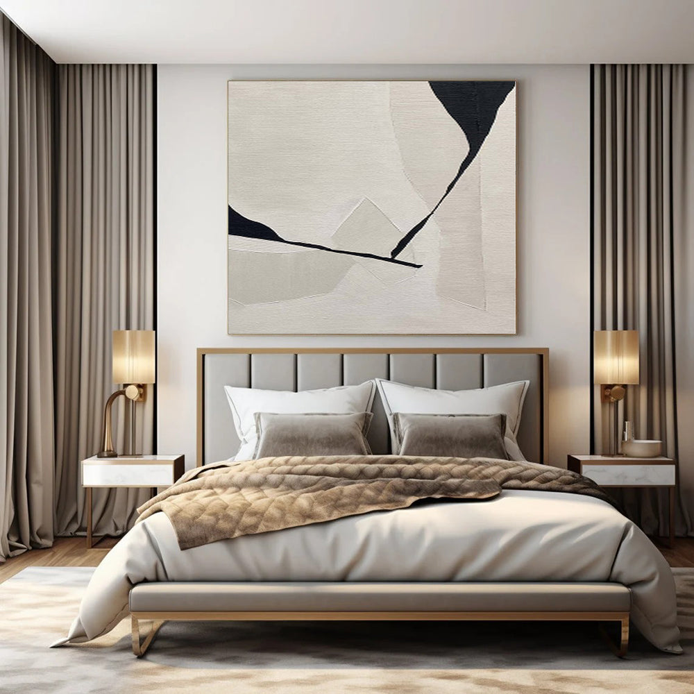 “Neutral Tones with Black Accents” Layered Collage Art CT0147