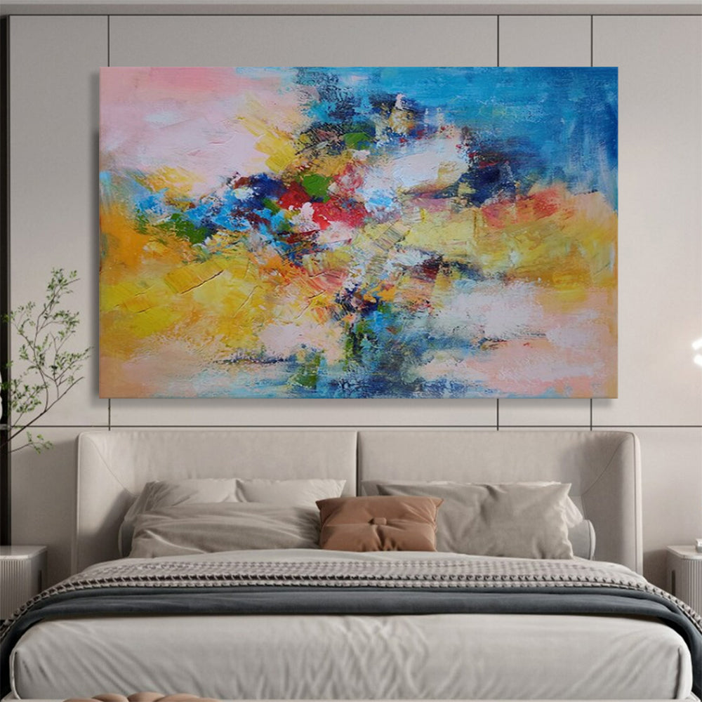 “Blurred Blooms” – Abstract Floral Acrylic Painting CT1740