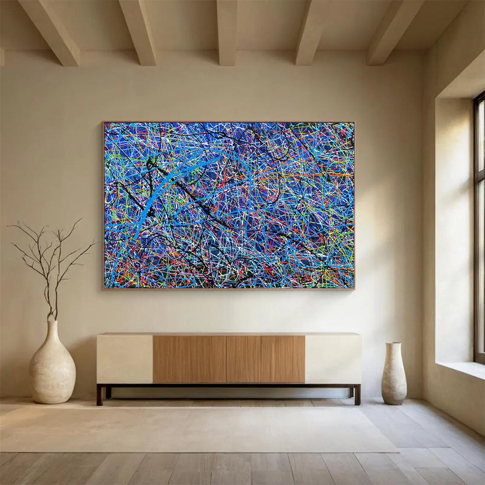 “Colorful Web of Dreams” – Abstract Acrylic Painting CT1726