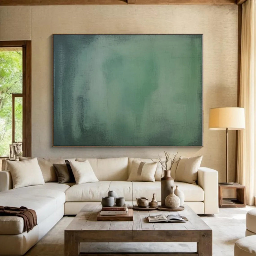 “Soft Green Gradient”,Minimalist Abstract Oil Painting CT0572