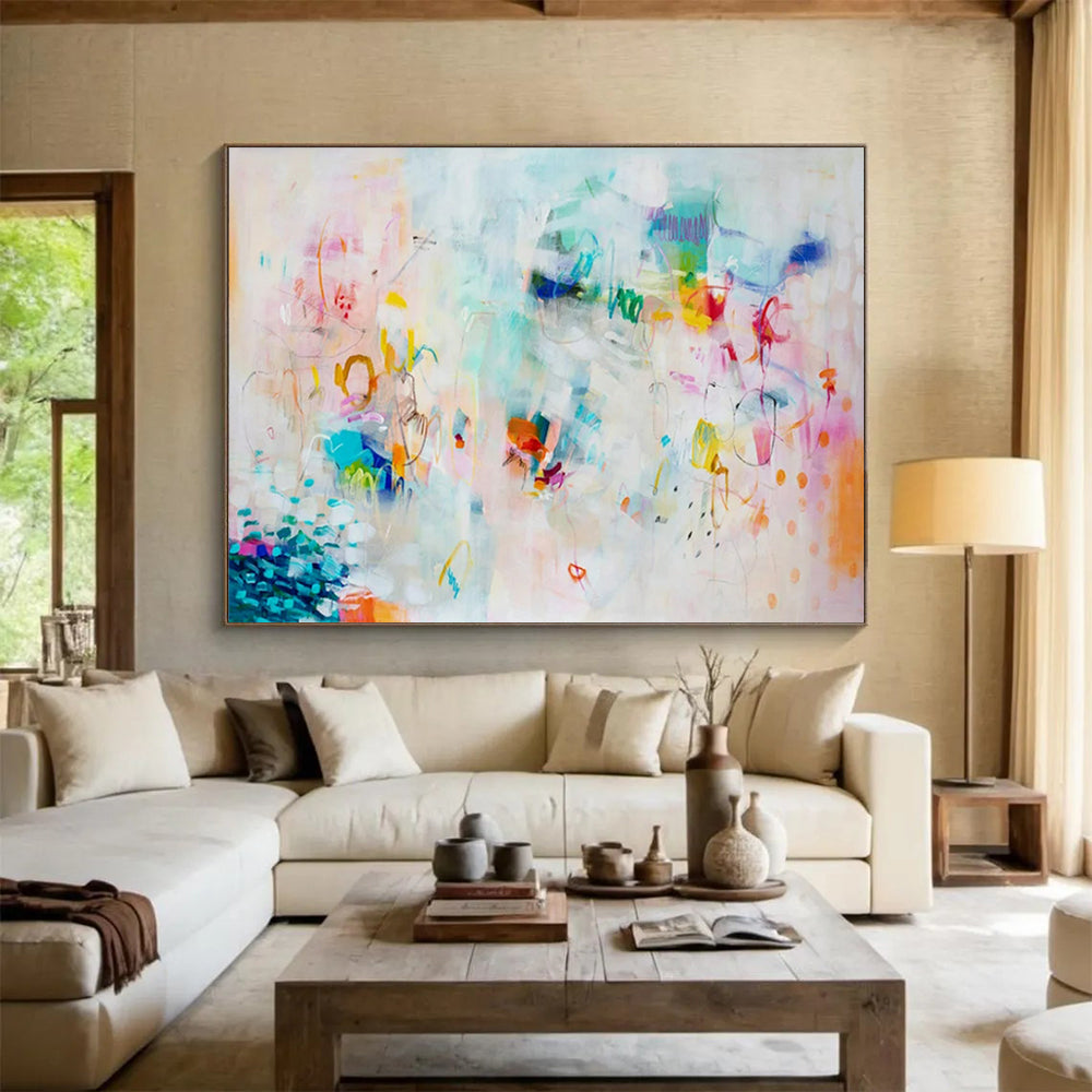 “Dreamy Doodles” - Soft pastels, pops of color; light, flowing abstract marks CT1501