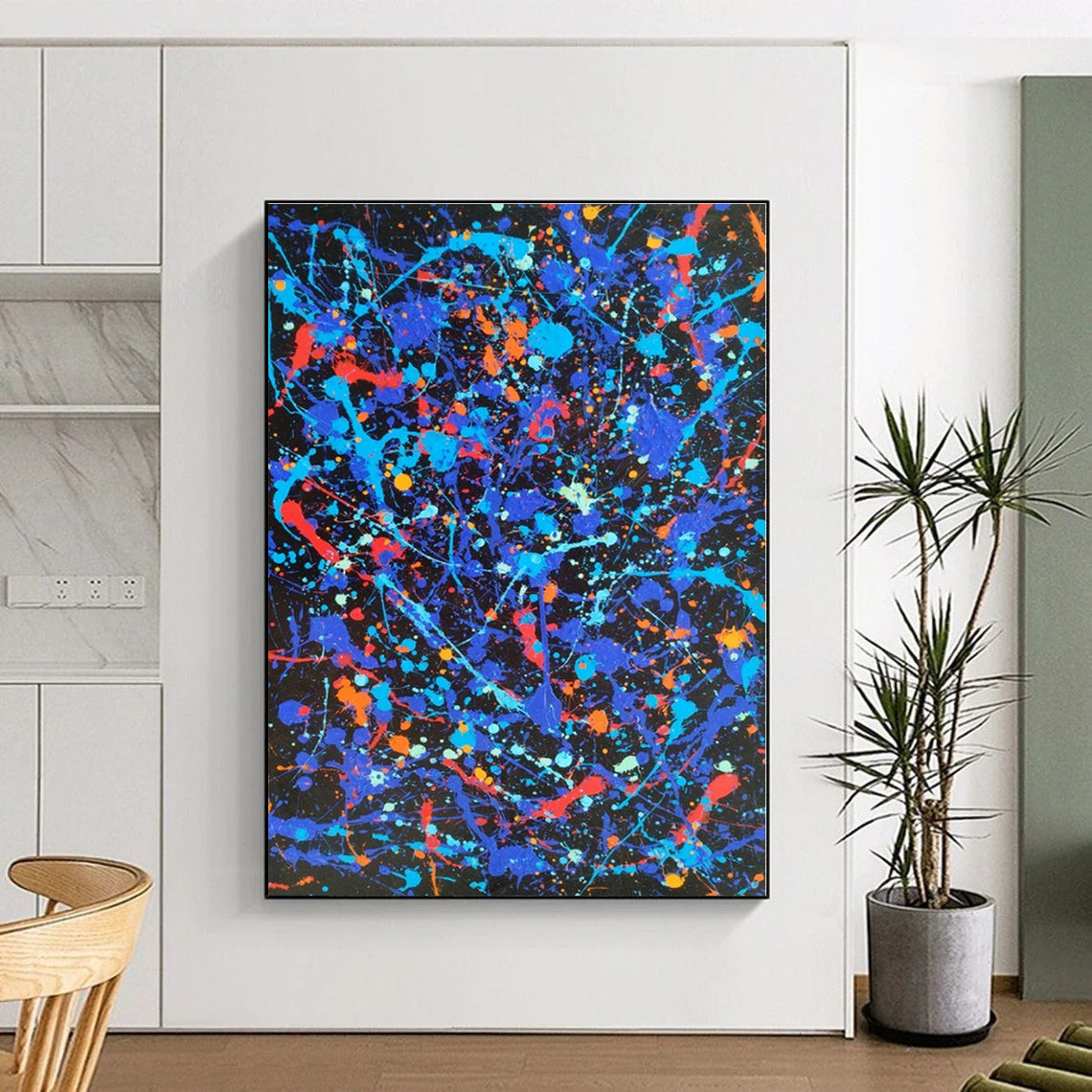 “Colorful Splatter Abstraction” - Abstract Expressionist Art CT0466