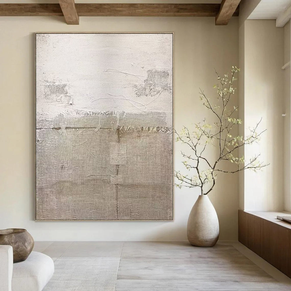 Oversized Custom Hand-Painted Abstract Painting for Office & Hotel Outdoor Terraces