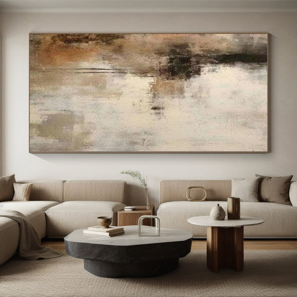 “Brown - Gray Textured Abstraction” Abstract Acrylic Art CT0249