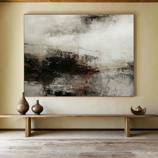 Monochromatic abstract landscape with soft, blended tones CT1676