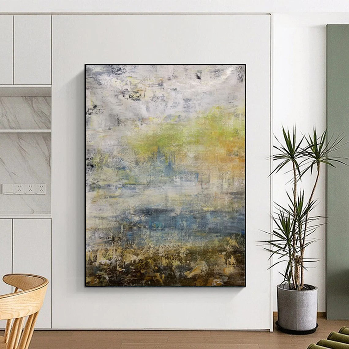 “Mixed Tones Abstract Landscape”,Impressionistic Abstract Painting CT0379