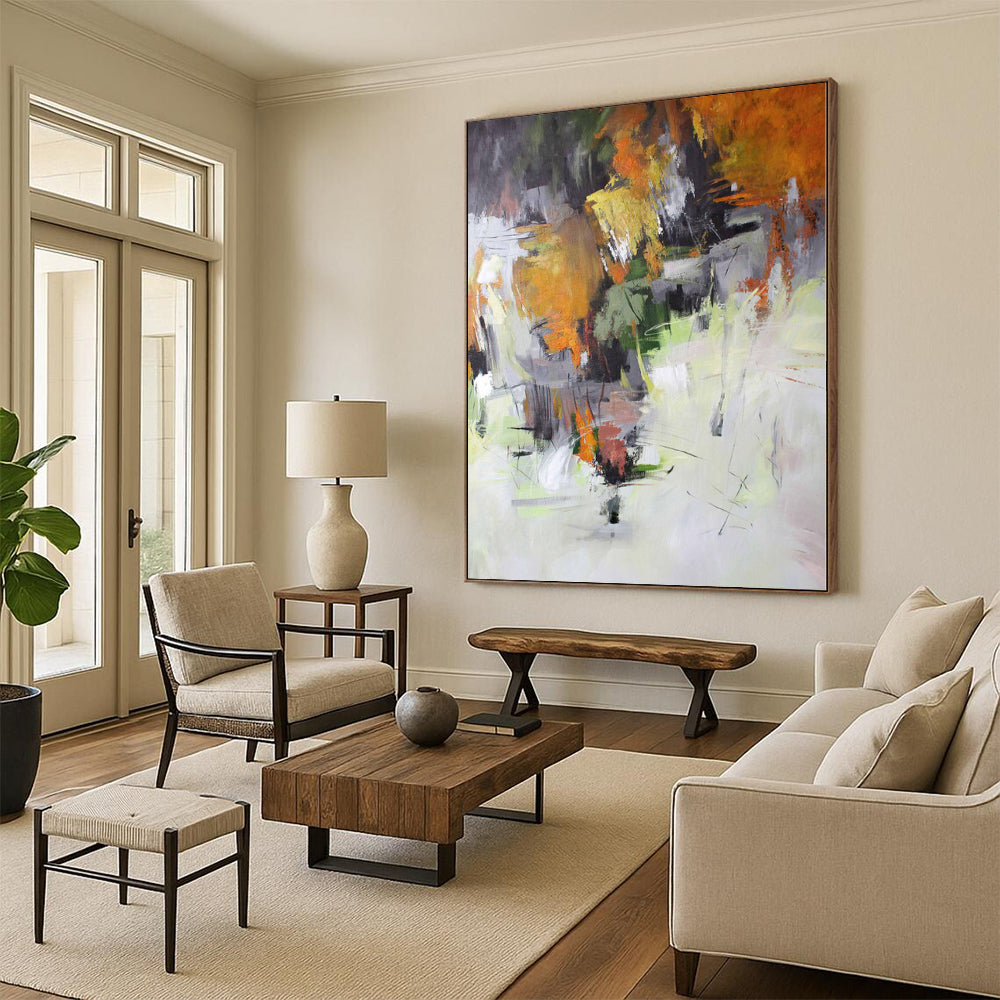 “Colorful Abstract Autumn” Abstract Acrylic Art CT0261