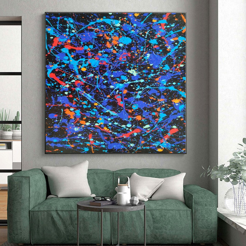 “Colorful Splatter Abstraction” - Abstract Expressionist Art CT0466