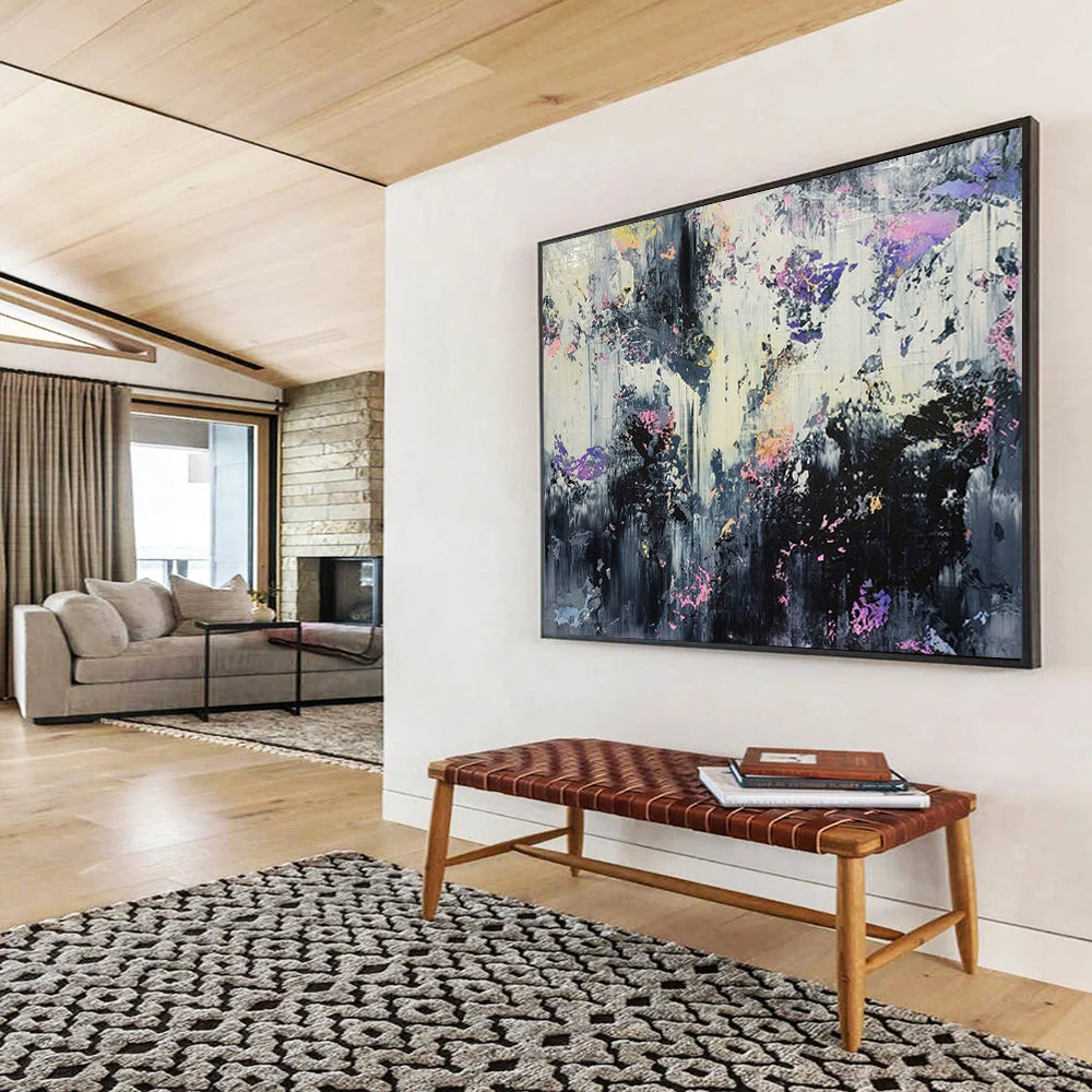 “Moody Abstract Forest” – Expressionistic Nature Acrylic Painting CT1752