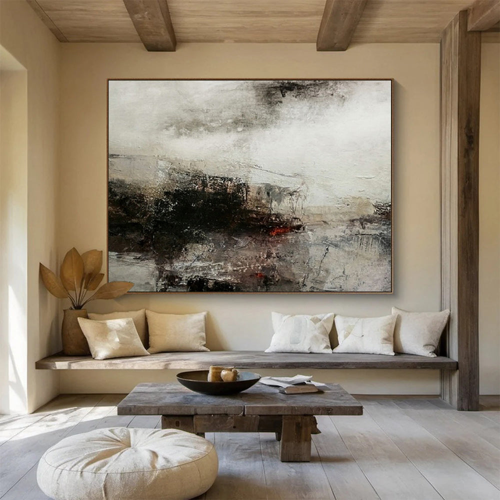Monochromatic abstract landscape with soft, blended tones CT1676