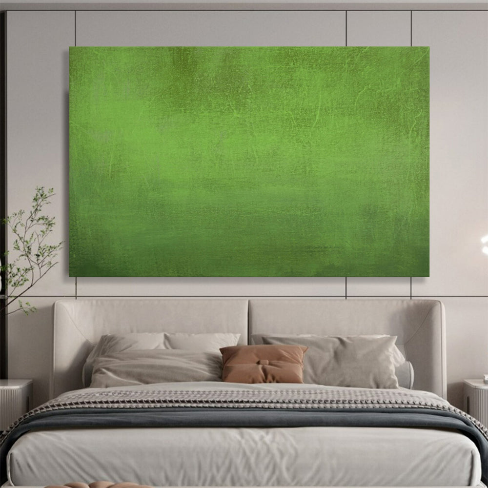 Deep Green Textured Canvas - Earthy Abstract Art CT1792