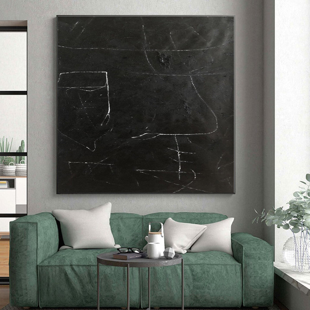 “Black - White Abstract Lines” - Abstract Minimalist Art CT0460