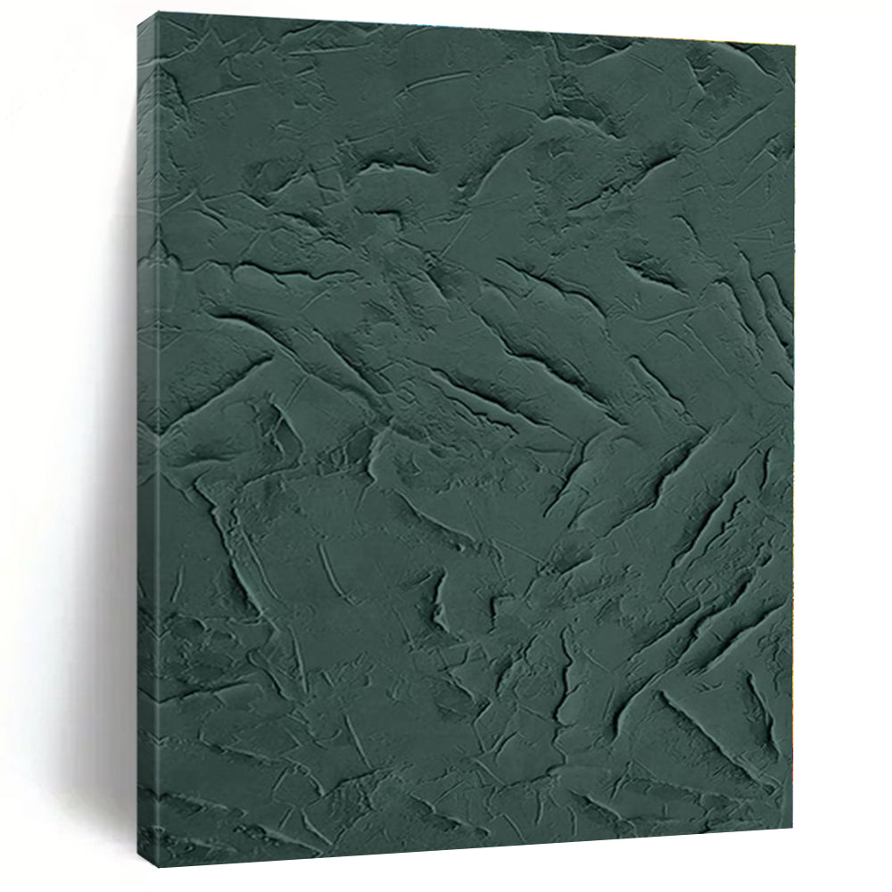 “Dark Green Textured Surface” - Abstract Minimalist Art CT0430