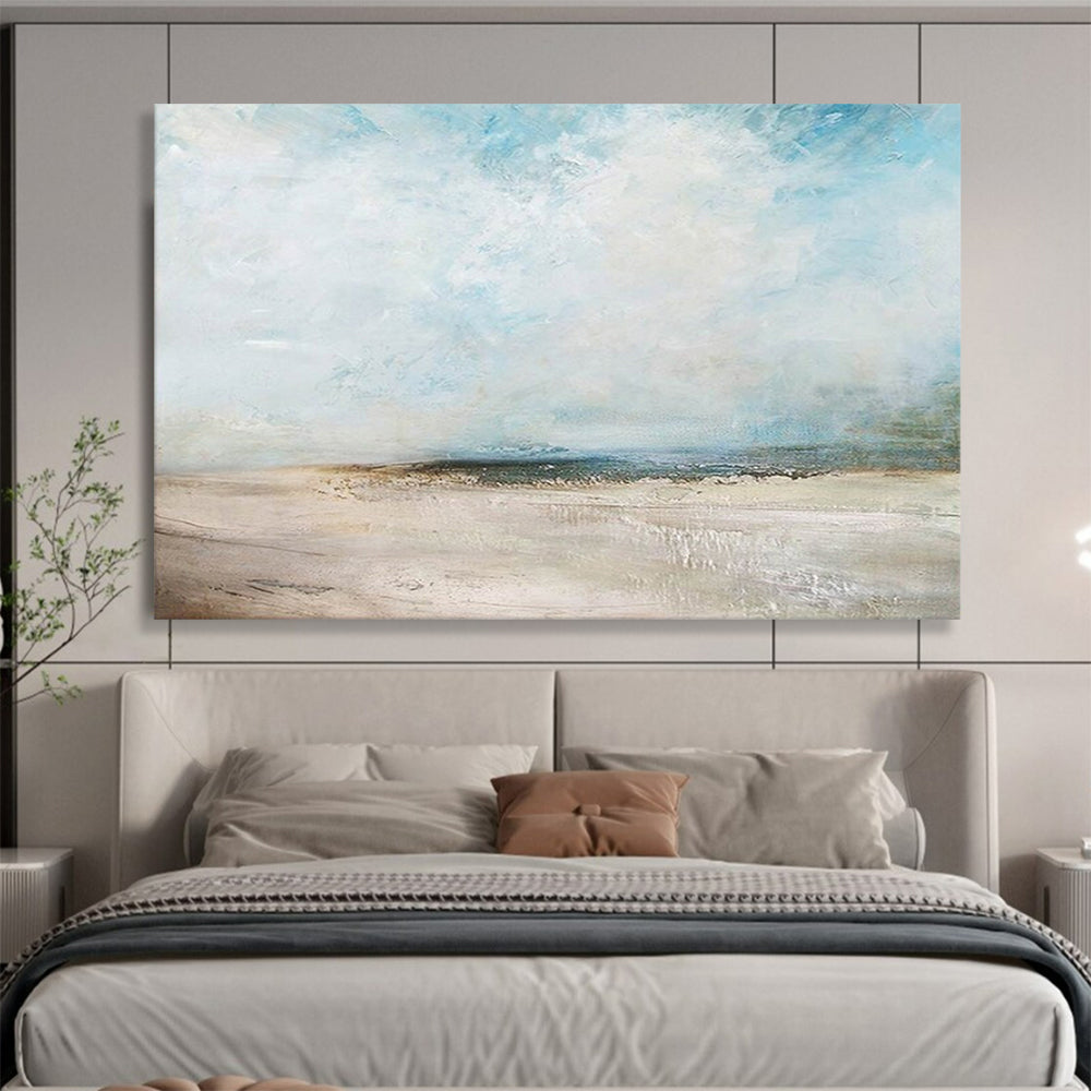 Abstract beach scene with a vast sky and a distant shore CT1670